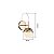 Arandela Skylight Glob French Gold e Transparente 4015AR - Imagem 2
