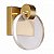 Arandela Skylight Sand Redondo Dourado e Transparente 3009AR - Imagem 1