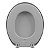 Assento Sanitário Astra Oval Cinza Claro Almofadado - Imagem 3