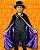 Capa de Veludo Preto e Forro Roxo com Gola - Imagem 1