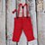 Calça com Suspensório Vermelho Tam.M (3-4 Anos) - Imagem 3