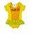 Body Temático Bela Amarelo Tam.M - Imagem 1