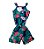 Macaquinho curto For Girl Floral Fundo Marinho com Verde Tam.6 - Imagem 1