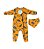 Macacão com Zíper Trator Laranja + Bandana Tam.M - Imagem 1