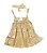 Vestido Amarelo Estampa Coroa+ Faixa de Cabelo Tam.3 - Imagem 1