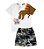 Conjunto Infantil Masculino Dino Hey Bro Off White Tam.3 - Imagem 1