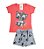 Conjunto Infantil Feminino Guaxinim Flores Salmão Tam.4 - Imagem 1