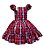 Vestido Xadrez Vermelho e Azul Tam.2-3  Anos - Imagem 1