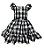 Vestido Quadriculado Preto e Branco Tam.G (6-7 Anos) - Imagem 2