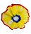 Saia de Tule Amarelo Azul e Vermelho - Imagem 1