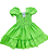 Vestido Crepe Dalila Verde Neon Tam.1 Ano - Imagem 1