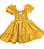 Vestido Crepe Dalila Mostarda Tam.1 Ano - Imagem 1