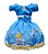 Vestido Temático Cinderela Nova Tam.P (2-3 Anos) - Imagem 1