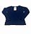 Camiseta Manga Longa Azul Marinho Malha Lisa Tam.8 - Imagem 3
