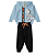 Conjunto Infantil Inverno Dinossauro Azul Tam.2 - Imagem 1