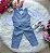 Conjunto Social Encanto Edu Colete Alfaiataria Azul - Imagem 1