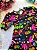 Vestido Encanto Modinha Preto Tropical Manguinha - Imagem 2