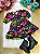 Vestido Encanto Modinha Preto Tropical Manguinha - Imagem 1