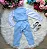 Conjunto Social Encanto Oxford Colete Azul Bebê - Imagem 2