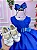 Vestido Luxo Encanto Kau Laços Azul Royal - Imagem 4