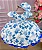 Vestido Encanto Julia com Chapéu Azul - Imagem 1