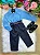 Conjunto Social Encanto Linho Azul Serenity Calça Marinho - Imagem 1