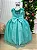 Vestido Luxo Encanto Longo Verde Tiffany - Imagem 2