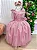 Vestido Luxo Encanto Longo Rosa Chá - Imagem 3