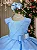 Vestido Luxo Encanto Kau Laços Azul Serenity - Imagem 3