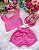 Conjunto Blogueirinha Sarja Shorts Rosa Chiclete Tam.10 - Imagem 2