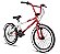 Bicicleta Bmx Aro 20 Retro ProX Serie 5 Pneu Balão Vermelho Branco - Imagem 1