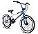 Bicicleta Bmx Aro 20 Retro ProX Serie 5 Pneu Balão Azul Branco - Imagem 1