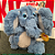 Pelúcia Kong Scrumplez Elefante - Imagem 1