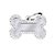 Plaquinha Osso Glam (Diamantes) Prata - My Family - Imagem 2