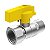 VÁLVULA RETA P/ GAS - 1/2" MACHO X 1/2" FÊMEA - Imagem 1