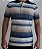 CAMISA POLO PREMIUM LISTRADA AZUL / CAQUI EDGE - Imagem 1