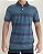 CAMISA POLO PREMIUM LISTRADA AZUL / VERDE ÁGUA EDGE - Imagem 1