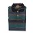 CAMISA POLO PREMIUM LISTRADA AZUL / VERDE ÁGUA EDGE - Imagem 3