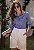 CAMISA FEMININA SOCIAL MANGA LONGA MICRO LISTRAS BLUE - Imagem 3