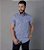 CAMISA MASCULINA VICENZA MANGA CURTA VICHY AZUL - Imagem 1