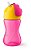 Copo Com Canudo Dinossauro Rosa 300 ml - Philips Avent - Imagem 1
