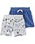 Kit 2 Shorts Peixes Azul/Cinza - RN - Carter's - Imagem 1