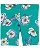 Bermuda Verde Flores Brancas - 18m (12 a 18 meses) - Carter's - Imagem 1