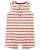 Romper Cavado Listrado Vermelho/Branco - 6m (3 a 6 meses) - Carter's - Imagem 1
