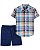Conjunto 2 Peças Xadrez Azul/Rosa - 3m (1 a 3 meses) - Carter's - Imagem 1