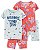 Kit Pijama 4 Peças Dream Comes True - 2T (2 a 3 anos) - Carter's - Imagem 1