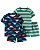 Kit Pijama 4 Peças Dino Azul/Listrado - 3T (3 a 4 anos) - Carter's - Imagem 1