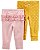 2 Calças Rosa/Mostarda - 3m (1 a 3 meses) - Carter's - Imagem 1