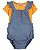 Jardineira Body Jeans Blusa Amarela - 6m (3 a 6 meses) - Carter's - Imagem 1