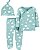 Pijama 2 Peças + Touca Nuvens - 6m (3 a 6 meses) - Carter's - Imagem 1
